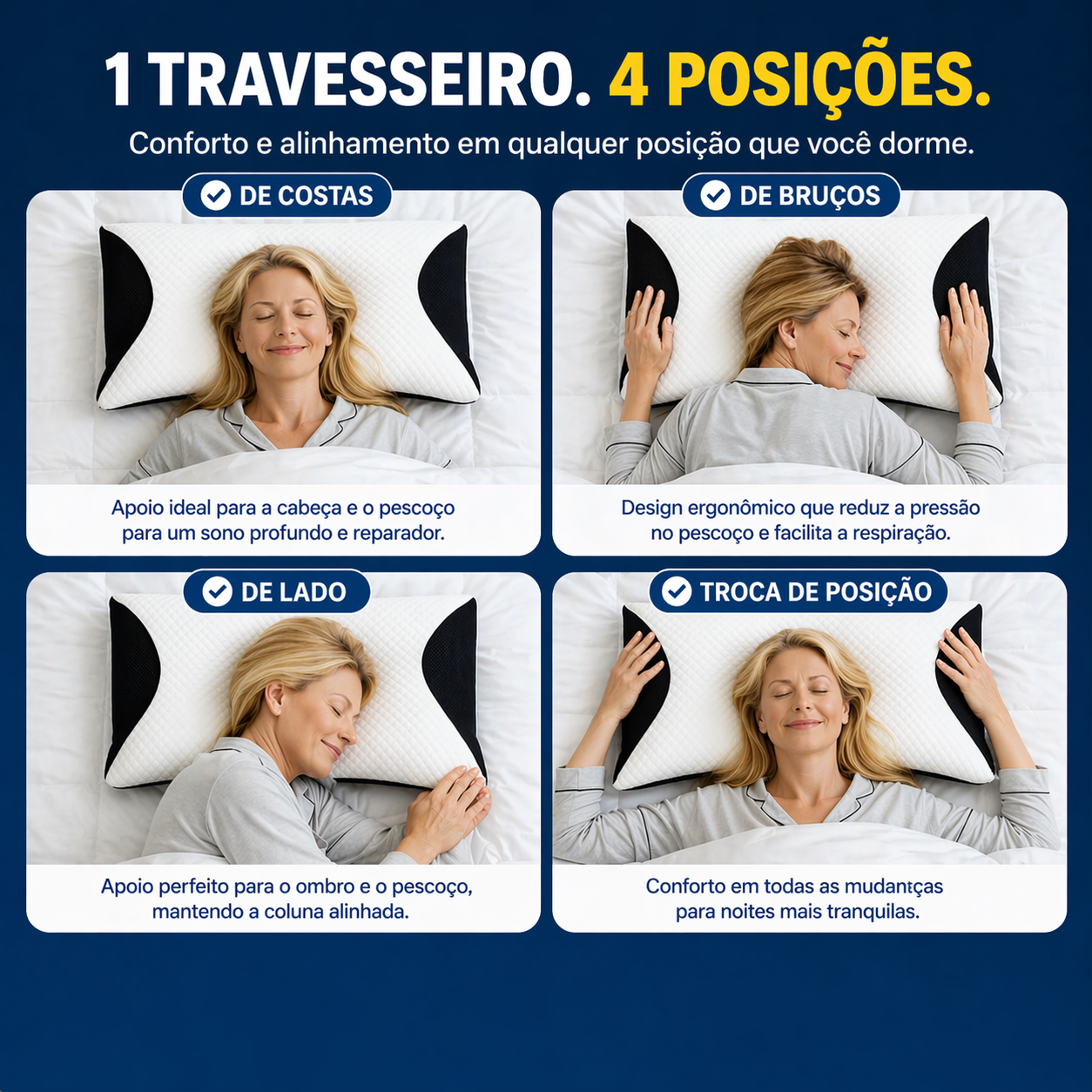 ErgoPillow - Travesseiro Ergonômico 6 em 1